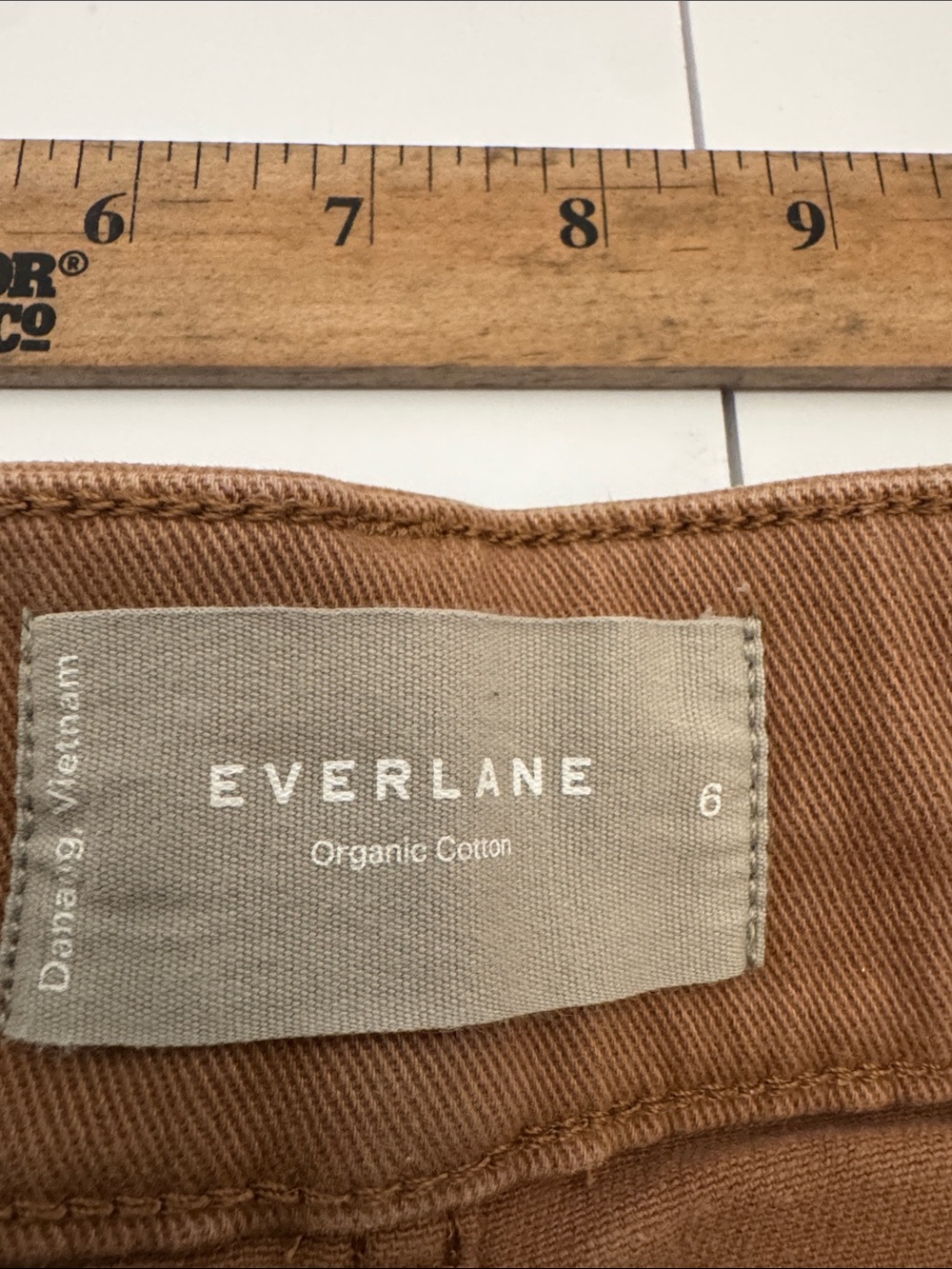 women’s everlane organic Pants in Brown - Classic Straight Fit - Picture 2 of 2